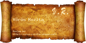 Vörös Rozita névjegykártya
